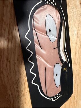 Men's Pink Cartoon Eye Face Mask - Unbranded